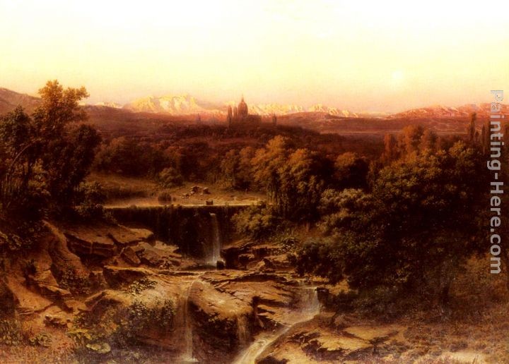 Friedrich Bamberger An Extensive River Landscape